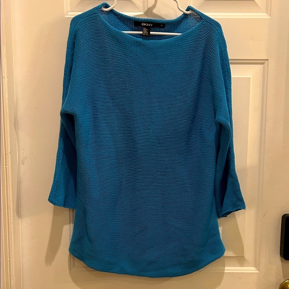 DKNY Vibrant Blue Pullover 100% Cotton